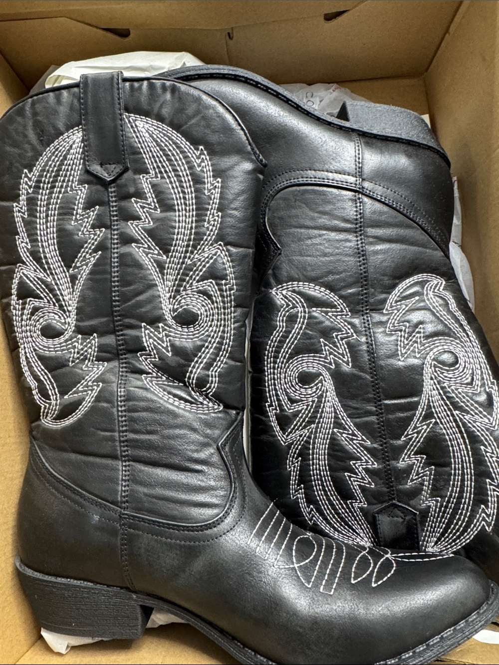 Coconuts by Matisse Black Western Embroidered Heeled Boots